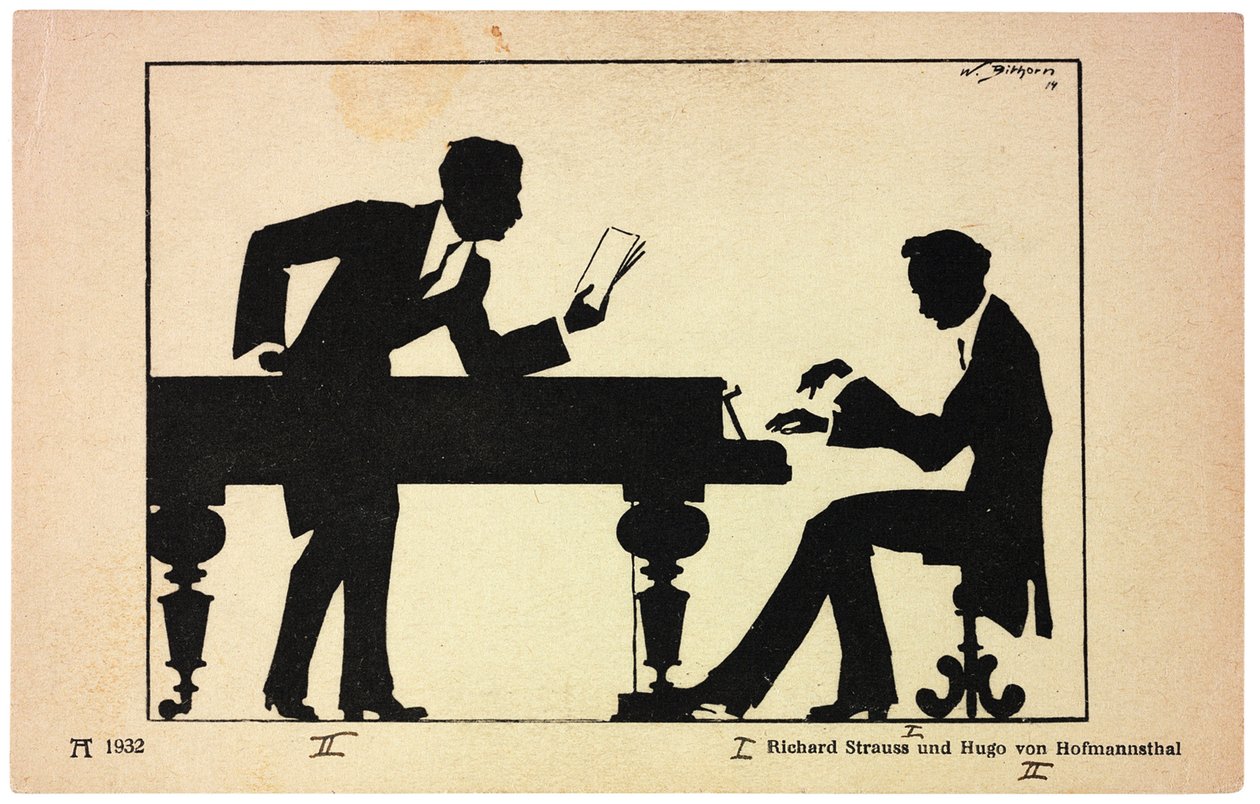 Hugo von Hofmannsthal 1874-1929 og Richard Strauss 1864-1949, 1914. av Wilhem Bithorn