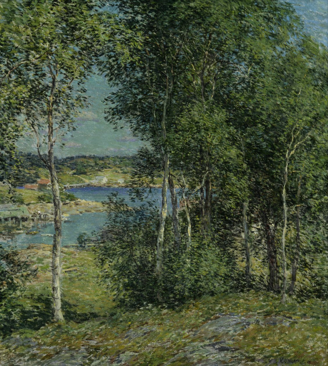 En familie av bjørker av Willard Leroy Metcalf