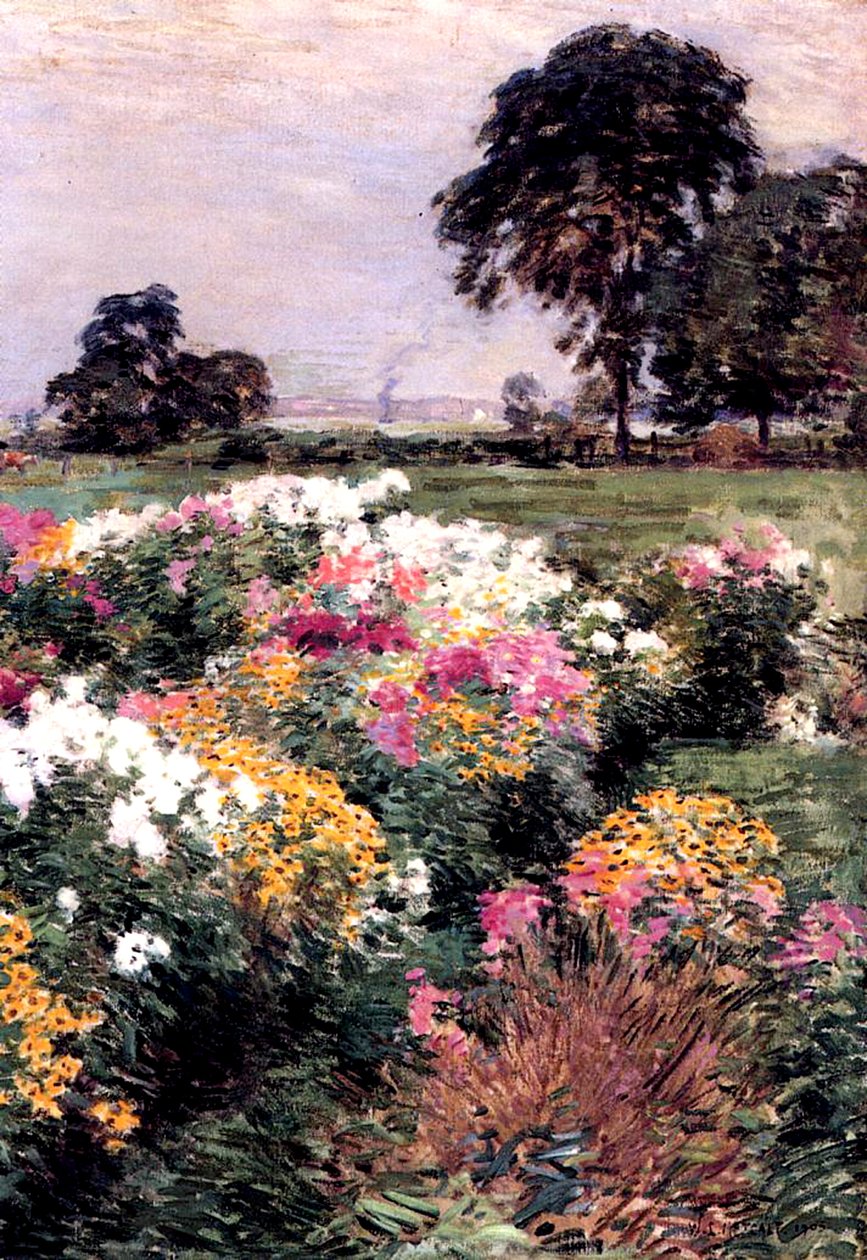 En utstilling av blomster, 1903 av Willard Leroy Metcalf