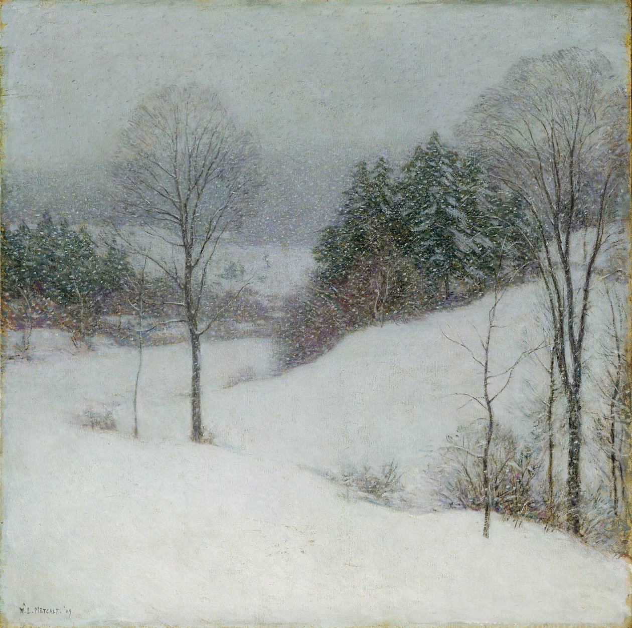 Det hvite slør, 1909 av Willard Leroy Metcalf