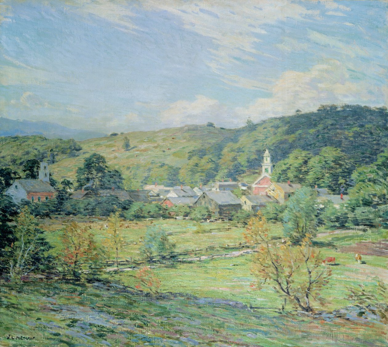 September Morning, Plainfield, New Hampshire av Willard Leroy Metcalf
