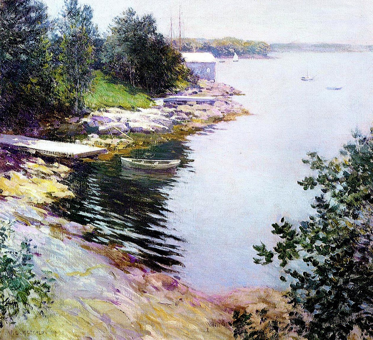 Det lille hvite hus, 1919 av Willard Leroy Metcalf