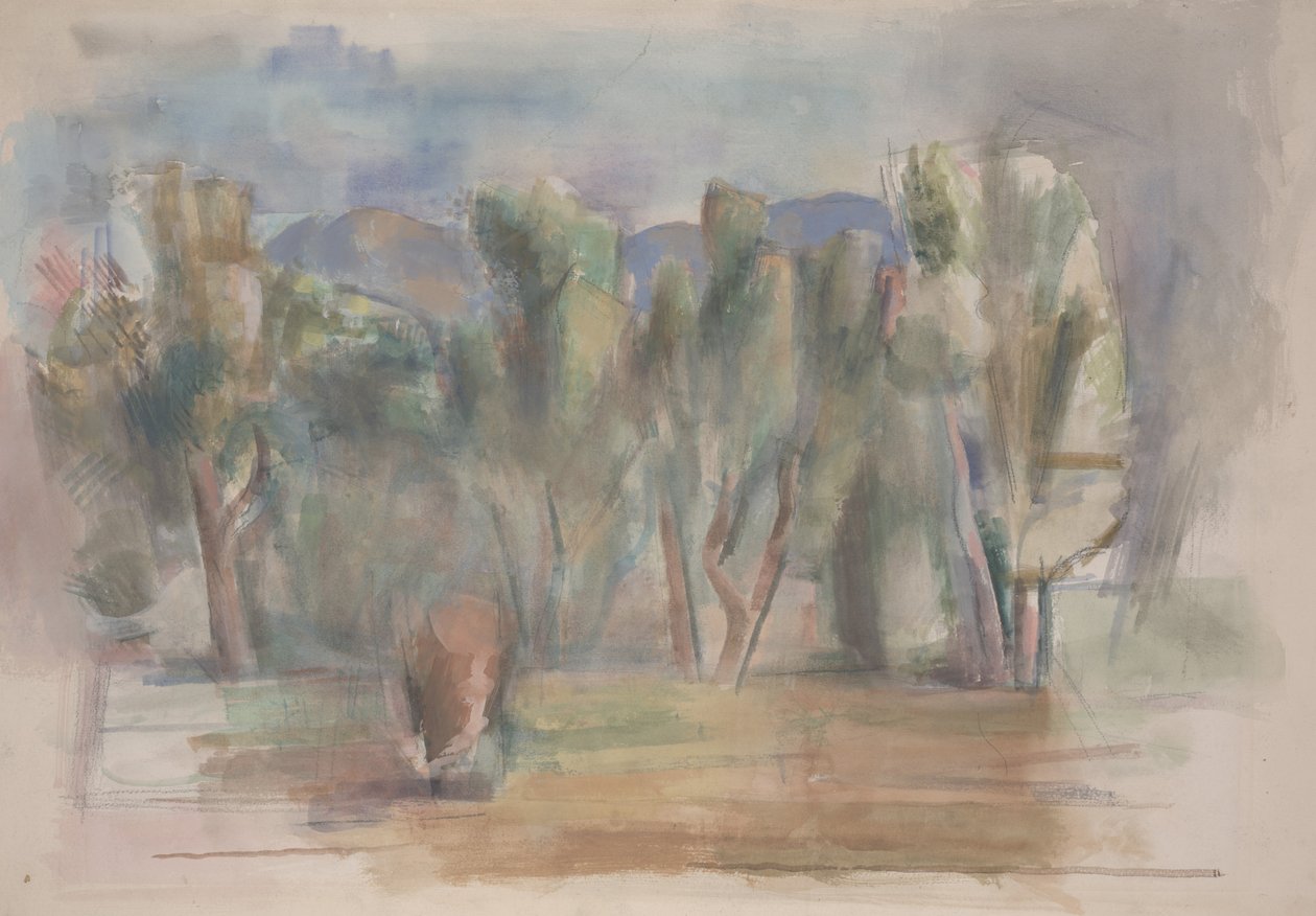 Studie (akvarell på papir) av Willard Nash
