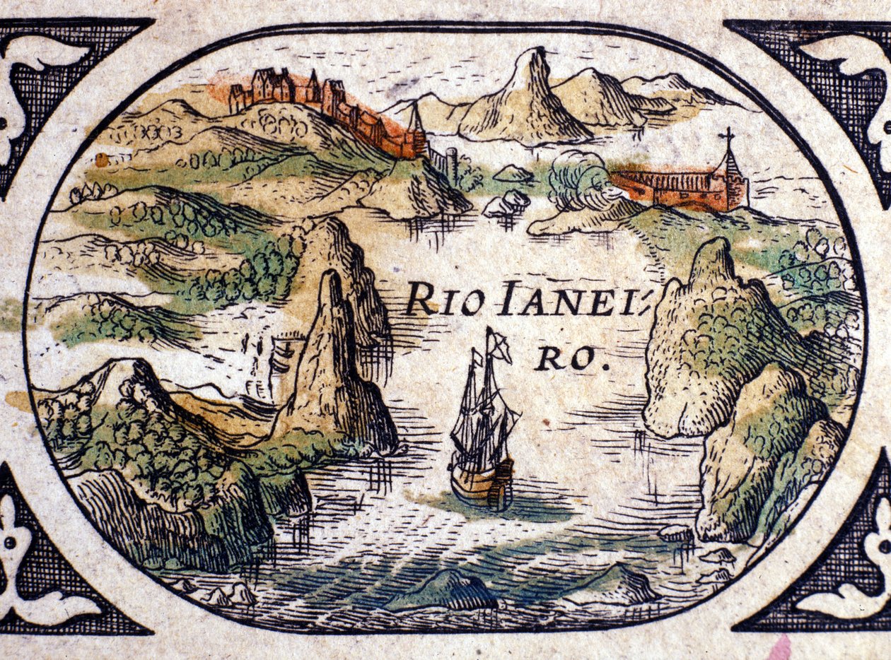 Utsikt over Rio de Janeiro, Brasil, 1600 av Willem Janszoon Blaeu