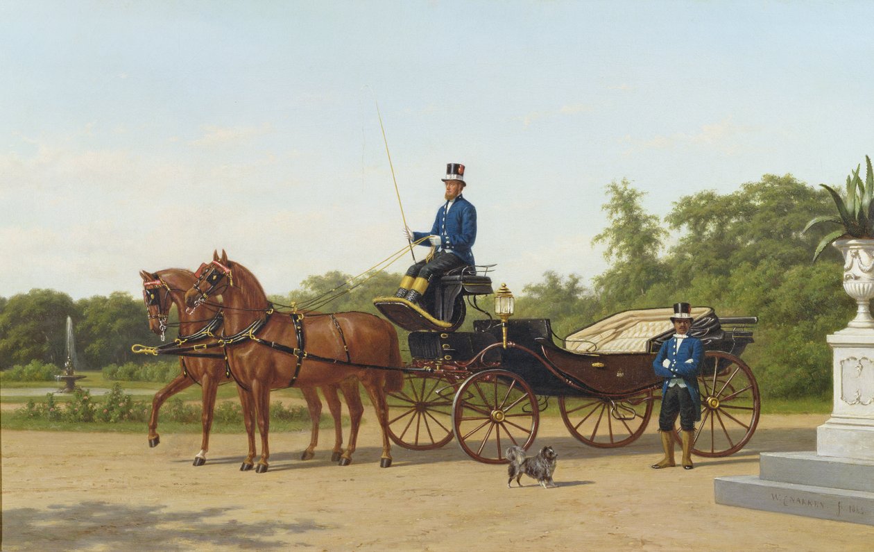 Den ventende vognen, 1865 av Willem Carel Nakken