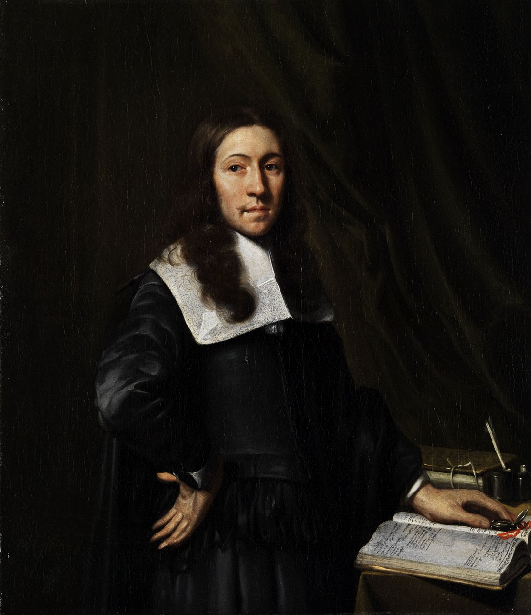 Portrett av en mann ved arbeidsbordet av Willem Eversdijck
