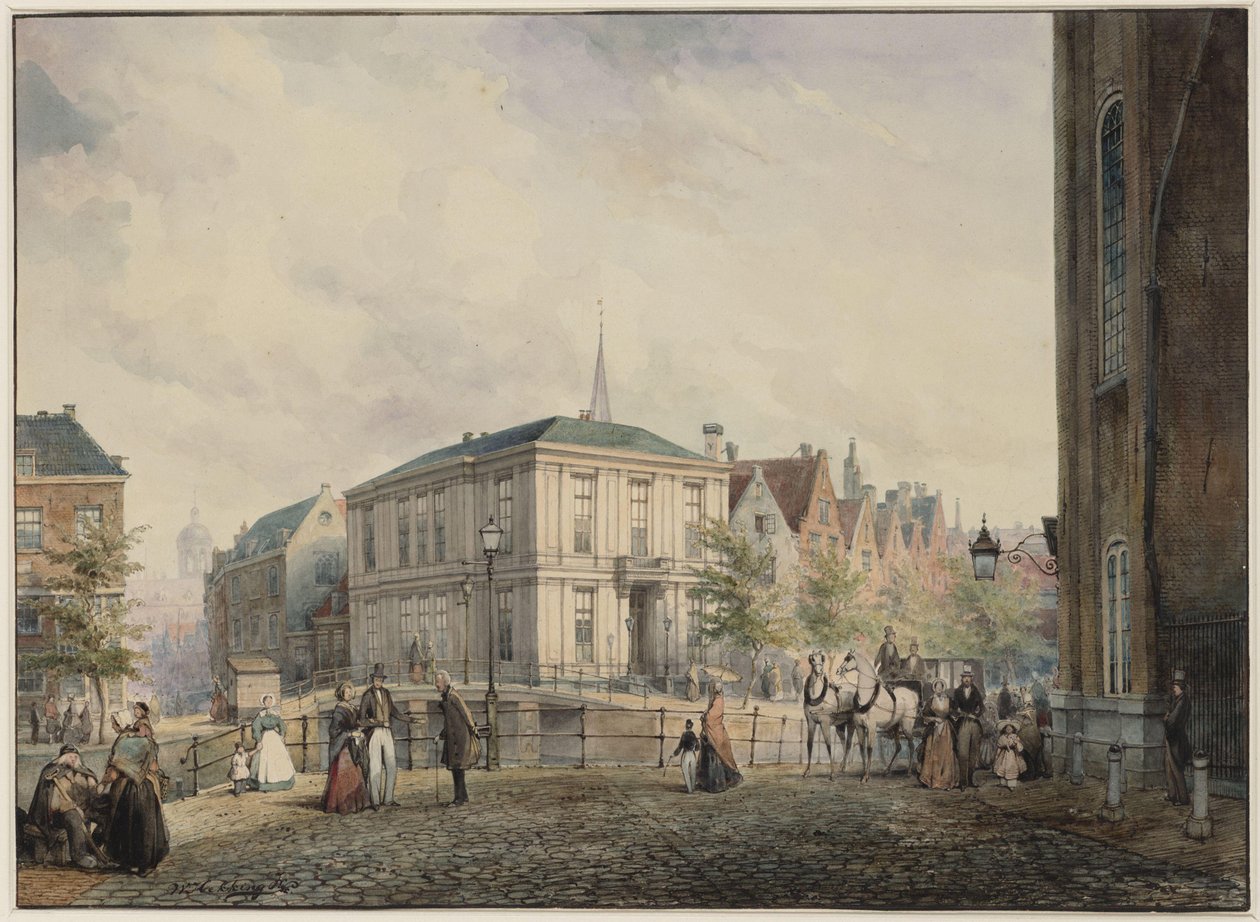 spytte. Tegning. Dimensjoner ukjent. Amsterdam, Amsterdam byarkiv, samling av tegninger og trykk av Willem Hekking