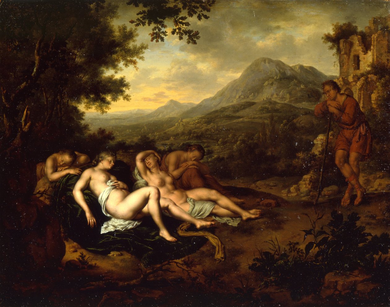 Cimon og Iphigenia Panel av Willem Van Mieris