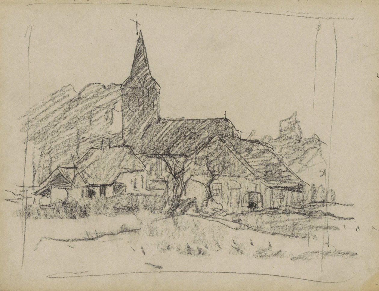Utsikt over Diepenheim med Johanneskerk av Willem Arnoldus Witsen