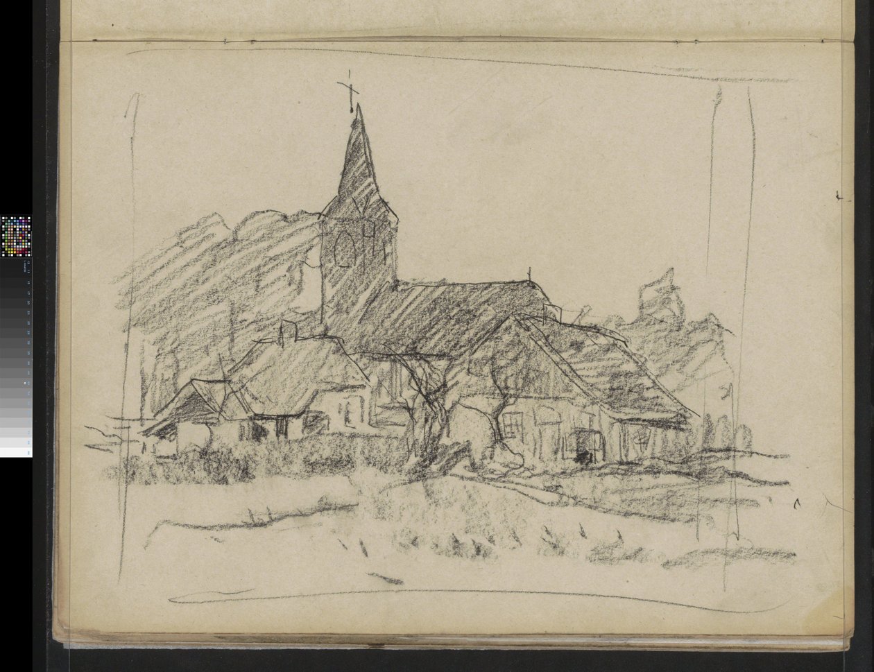 Utsikt over Diepenheim med Johanneskerk, Willem Witsen av Willem Arnoldus Witsen