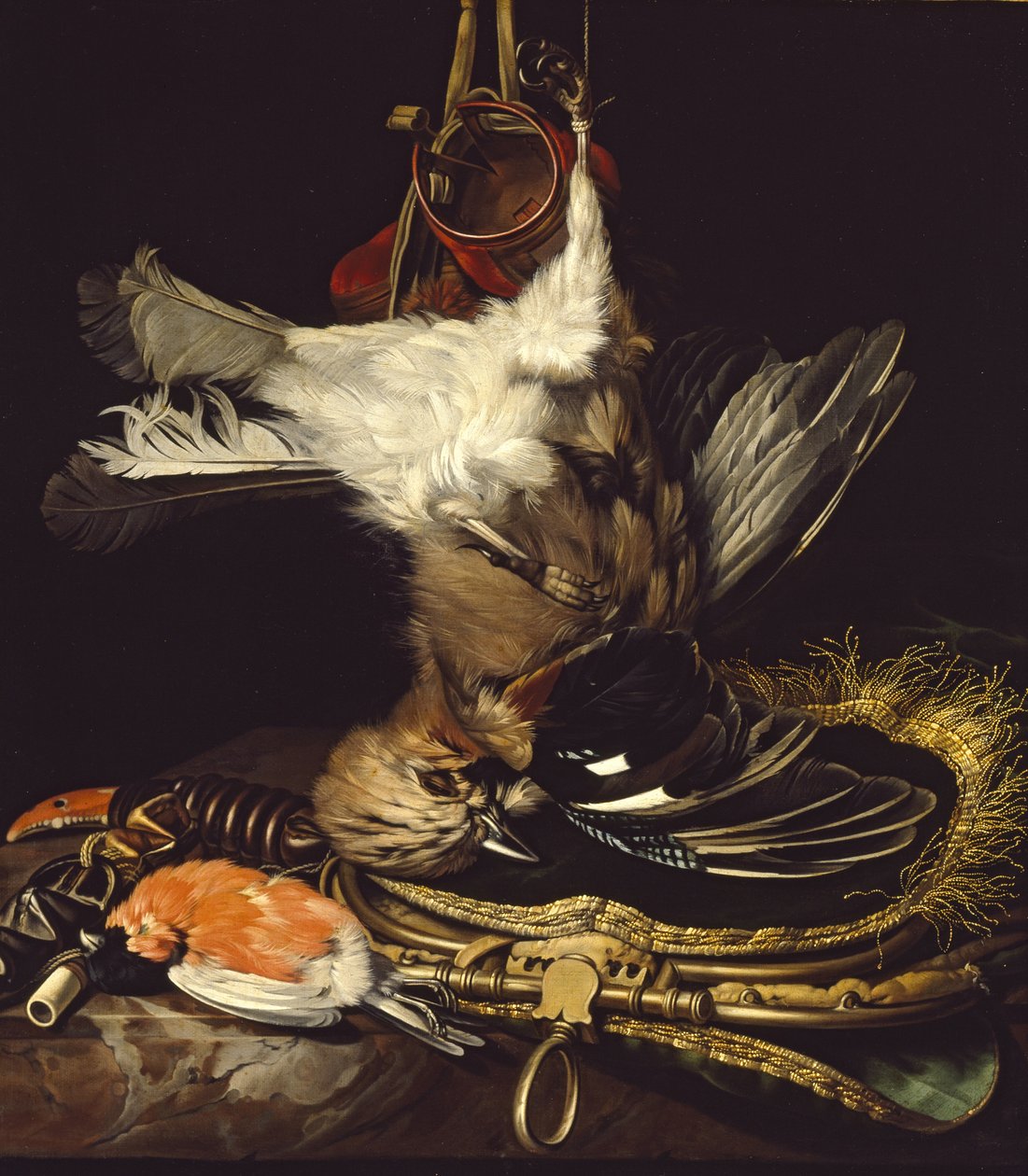 Stilleben med en død Jay av Willem van Aelst