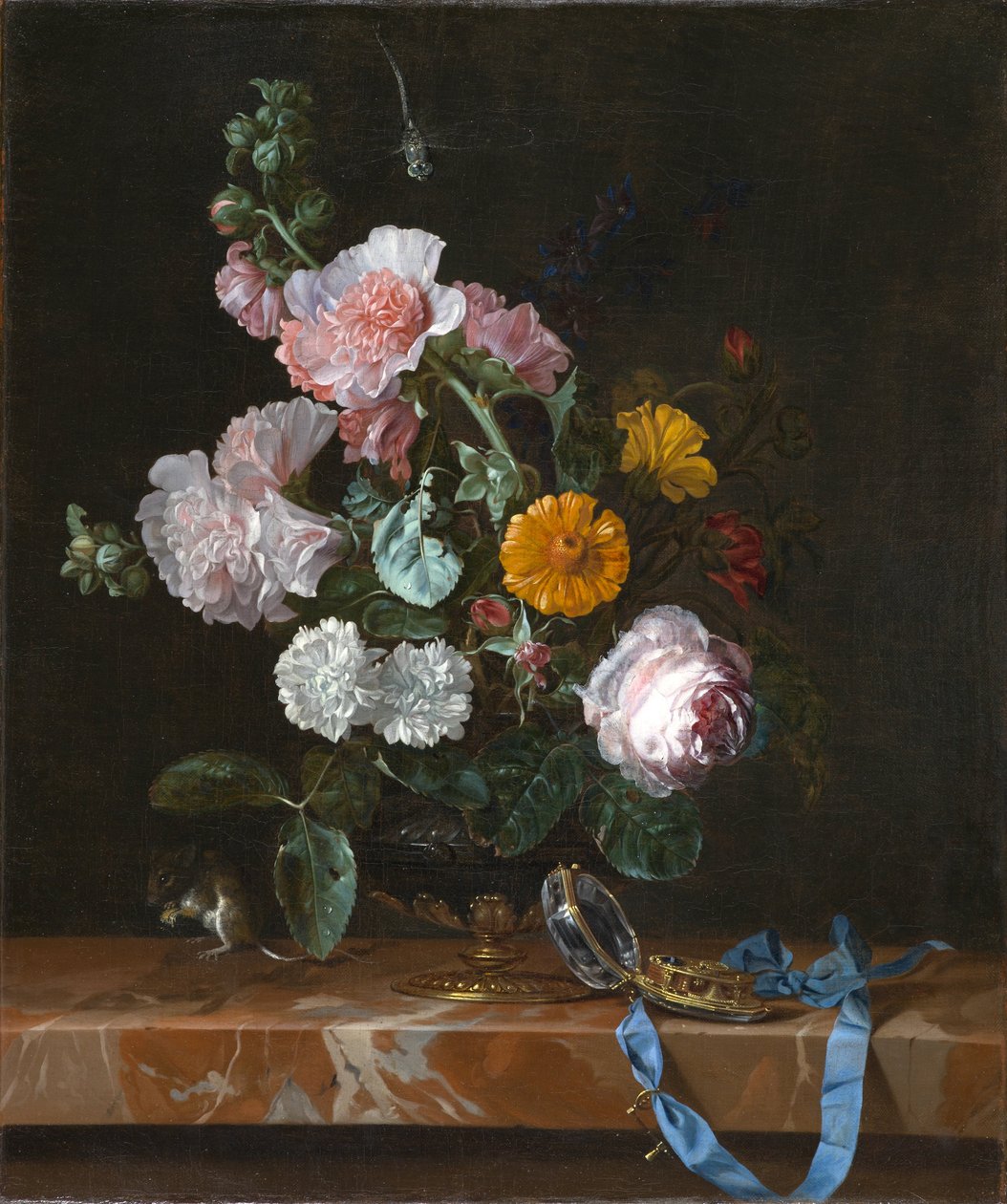 Vanitas blomsterstilleben av Willem van Aelst
