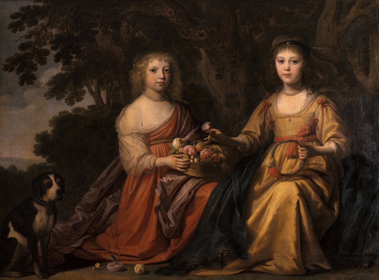 Maria Magdalena og Charlotta Elisabetha, prinsesser av Nassau av Willem van Honthorst