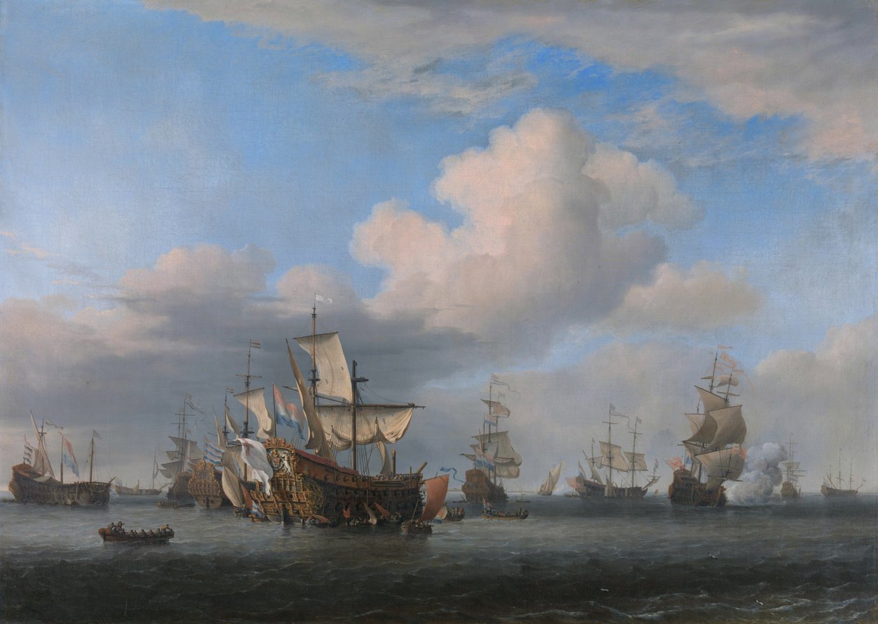 Fire dager kamp av Willem van de Velde the Younger