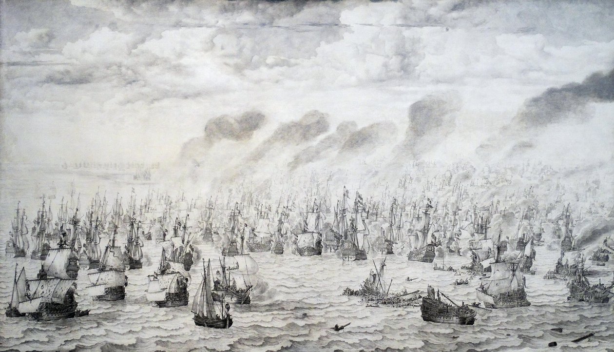 Slaget ved Terheide av Willem van de Velde the Elder