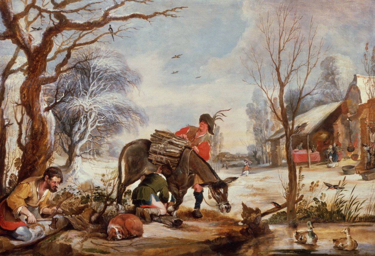 Vinterscene av Willem van the Elder Herp