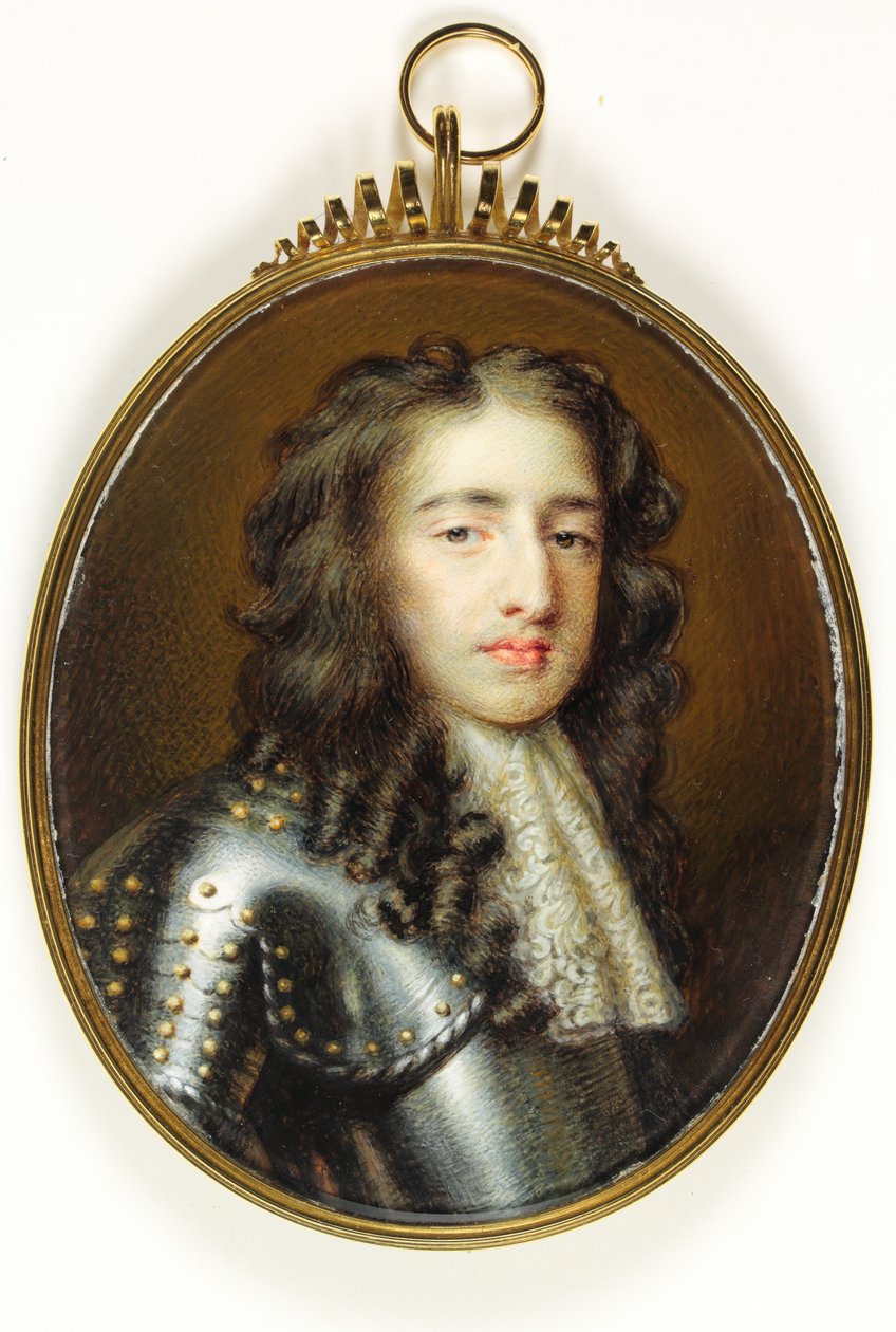 William Prince of Orange, senere kong William III (akvarell på elfenben) av Willem (after) Wissing