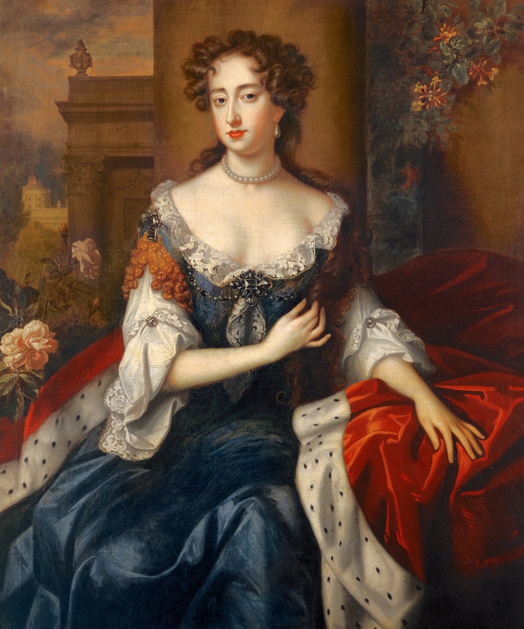 Queen Mary II ca. 1685 (olje på lerret) av Willem (studio of) Wissing