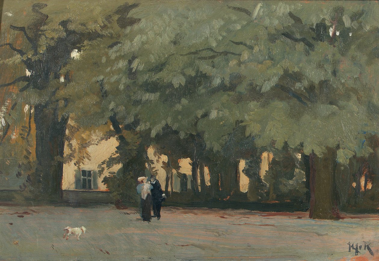 Et par i en firkant (olje på panel) av Willem Adriaan van Konijnenburg