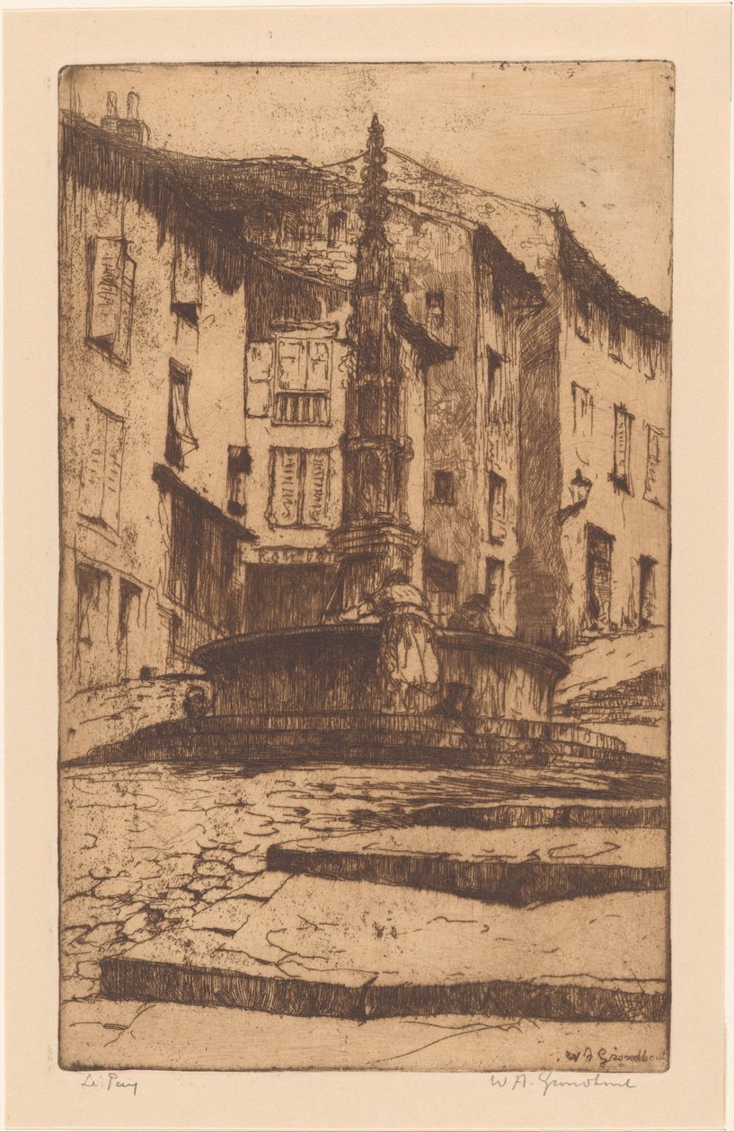 Le Puy (original tittel på objekt) av Willem Adrianus Grondhout (signed by artist)