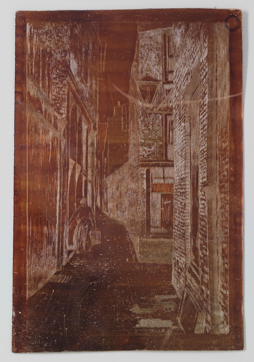 Gammel gate i Rijswijk eller Scheveningen av Willem Adrianus Grondhout (signed by artist)