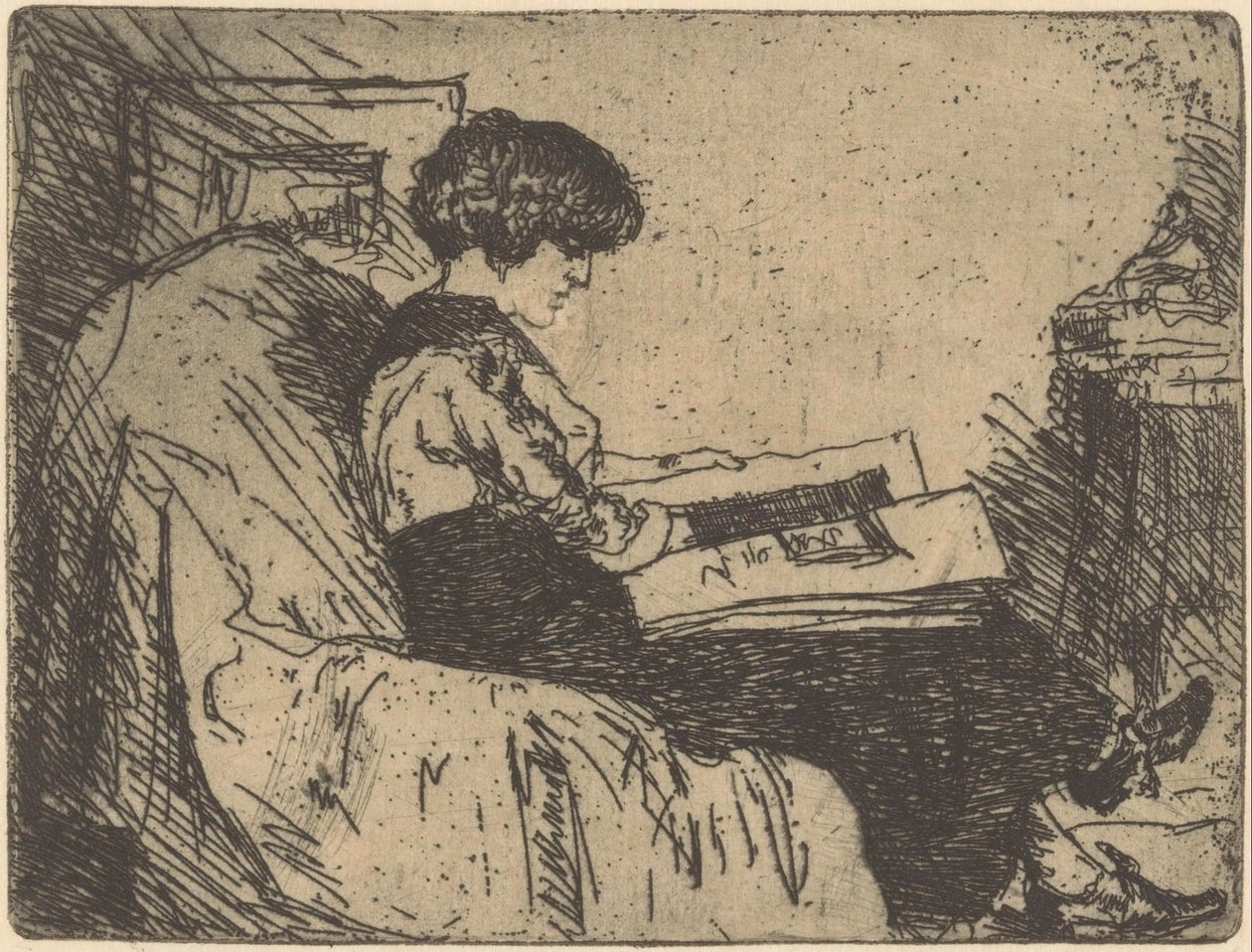 Portrett av Martha Grondhout-Heshusius av Willem Adrianus Grondhout (signed by artist)
