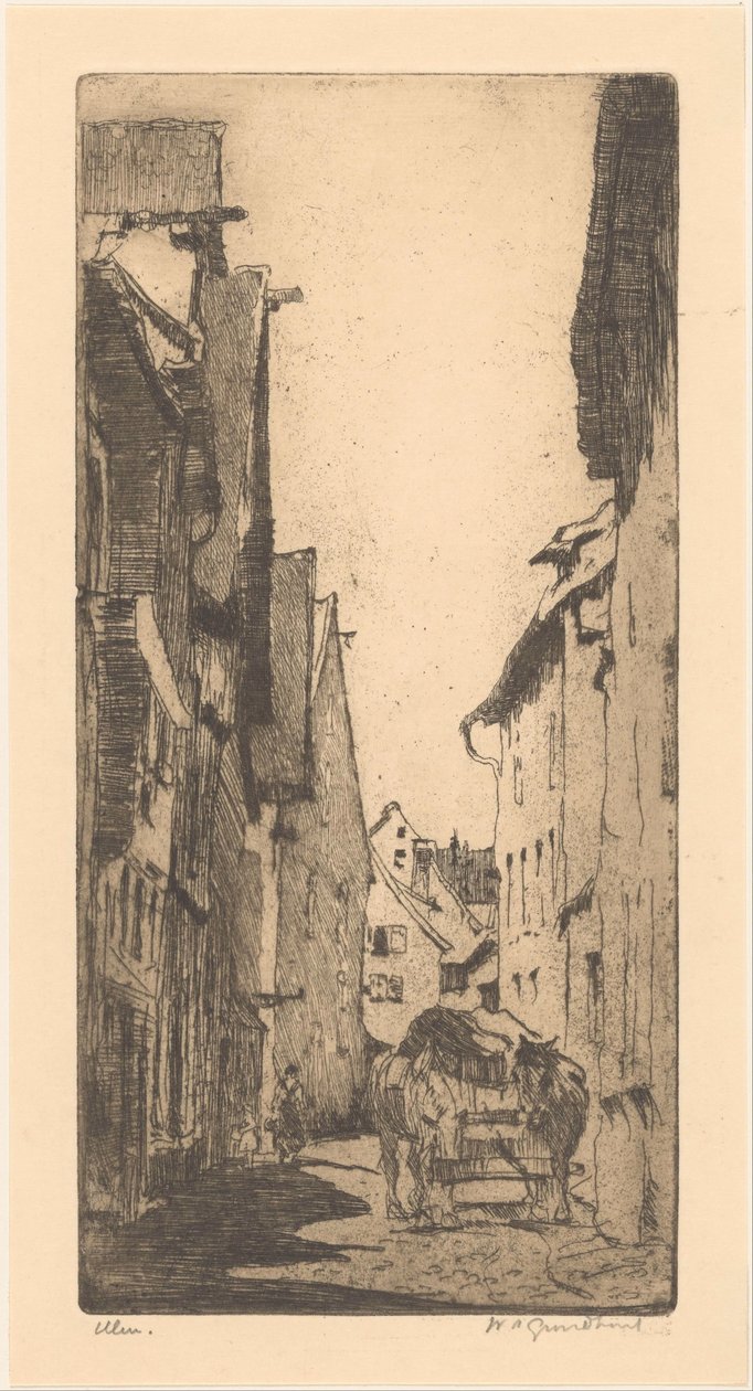 Ulm (original tittel på objekt) av Willem Adrianus Grondhout (signed by artist)