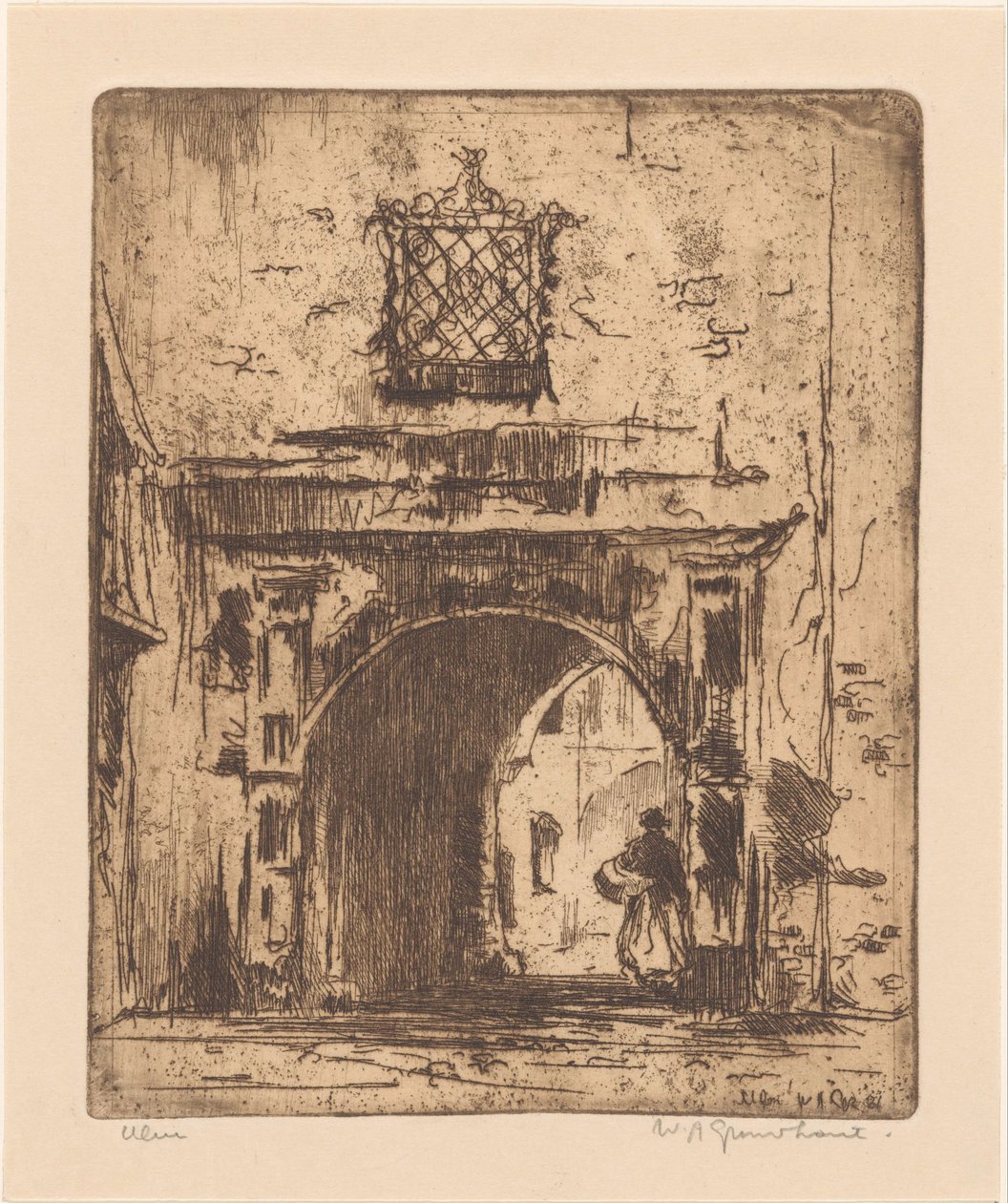 Ulm (original tittel på objekt) av Willem Adrianus Grondhout (signed by artist)