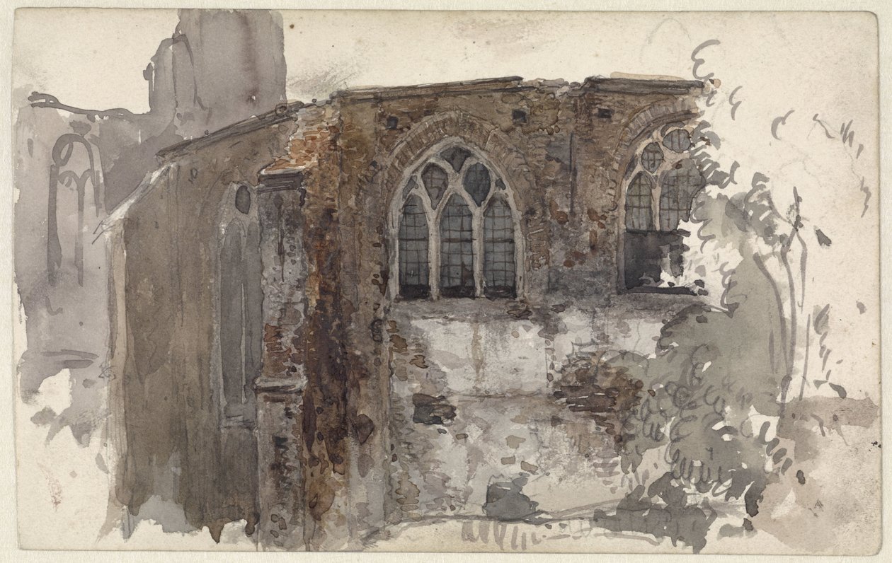 Ruin av en kirke av Willem Anthonie van Deventer