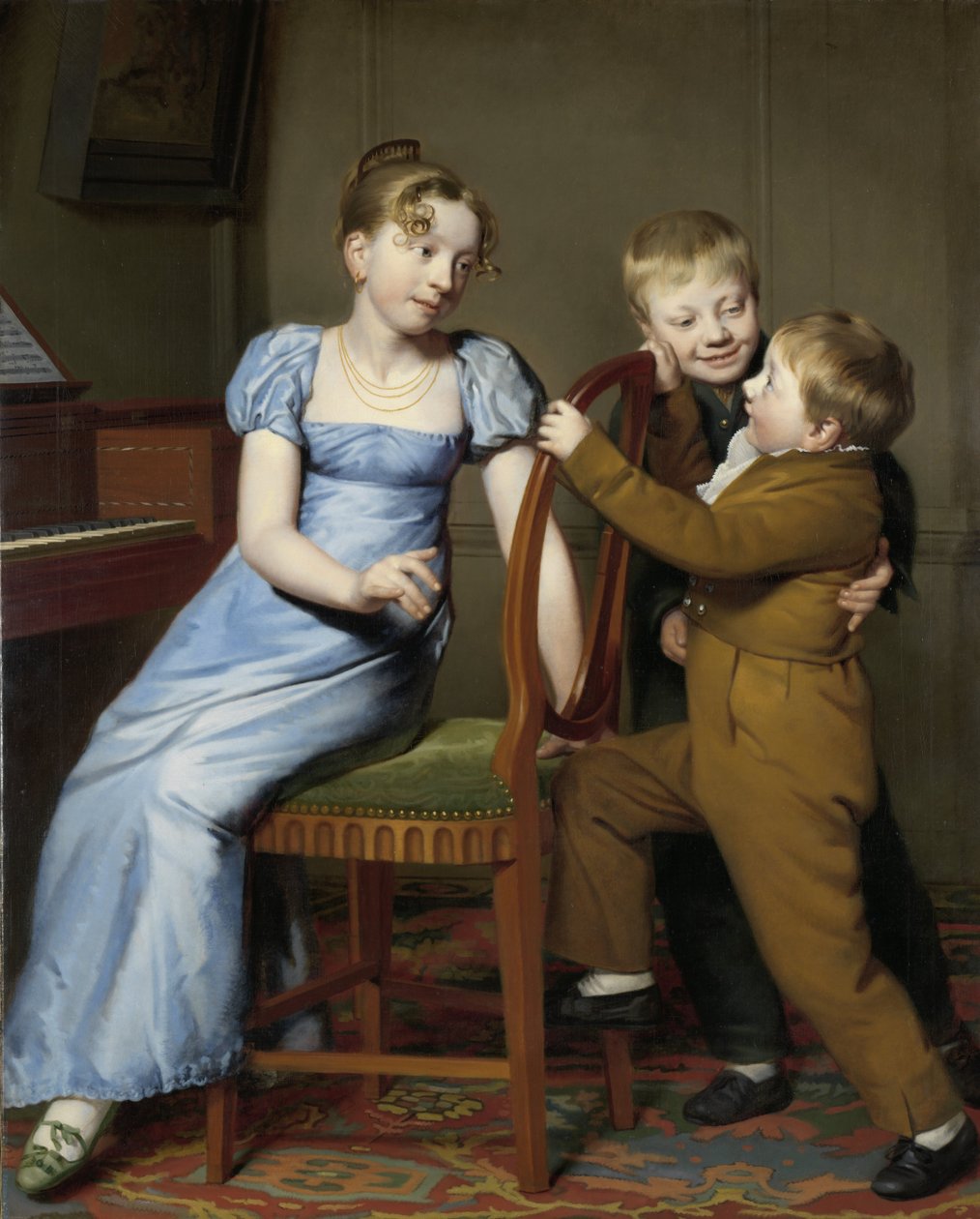 Pianotrening avbrutt, 1813 av Willem Bartel van der Kooi  