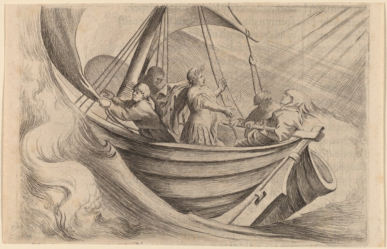 Cæsar krysser stormende hav av Willem Basse