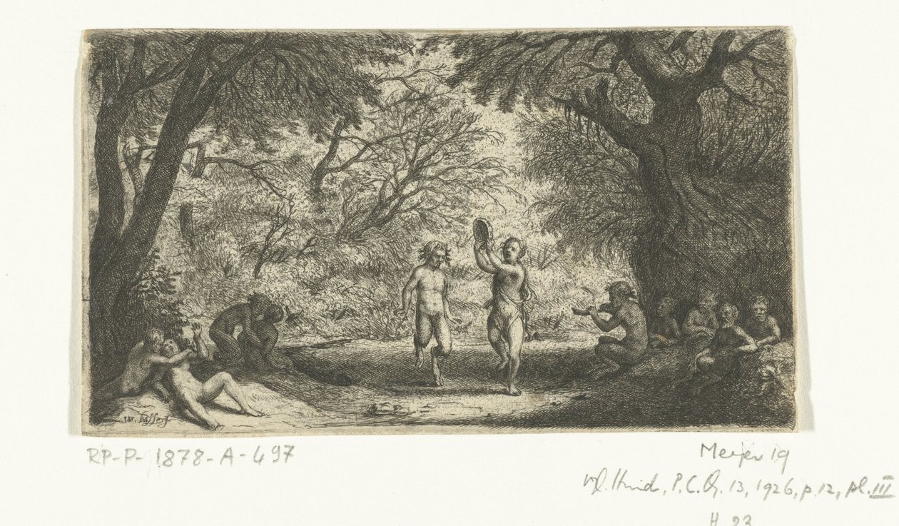 Festende satyrer og vednymfer av Willem Basse