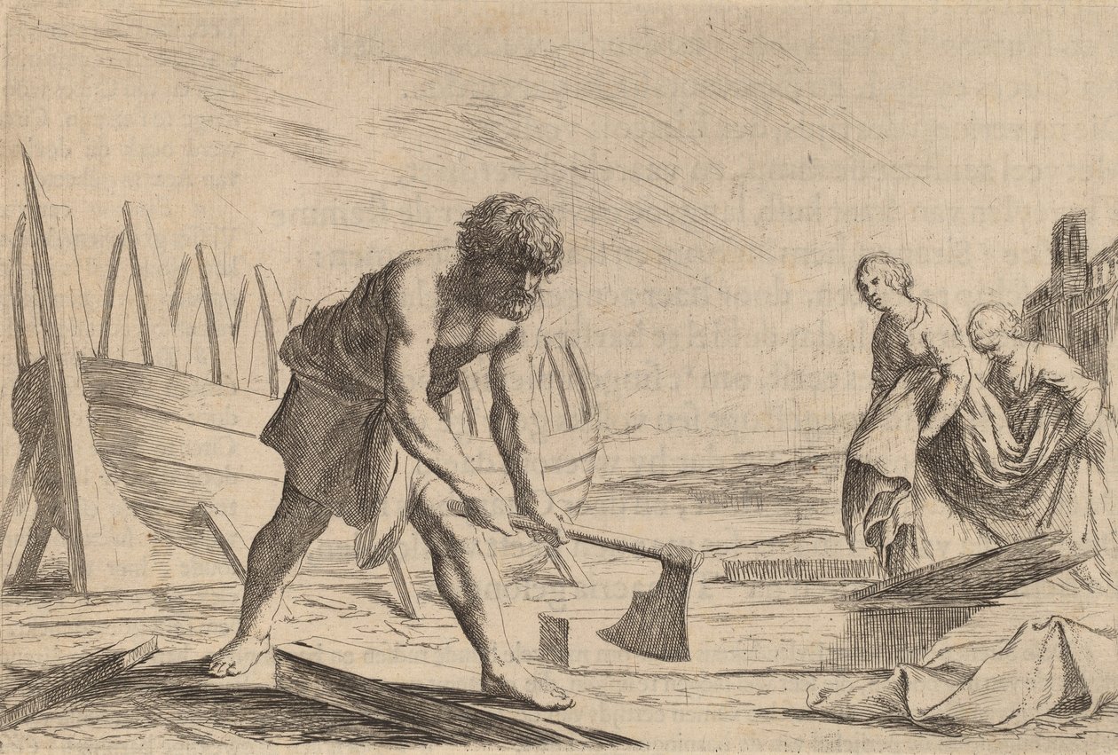Ulysses på øya til gudinnen Calypso, 1634. av Willem Basse
