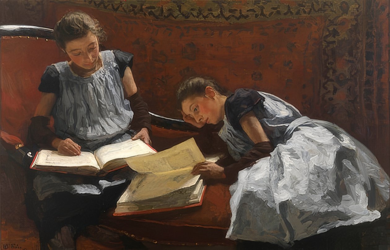 Søstrene Arntzenius. 1895 av Willem Bastiaan Tholen