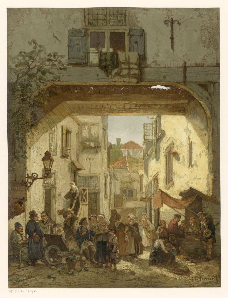 Boerenpoort i det jødiske nabolaget i Haag av Willem Bernardus IJzerdraat