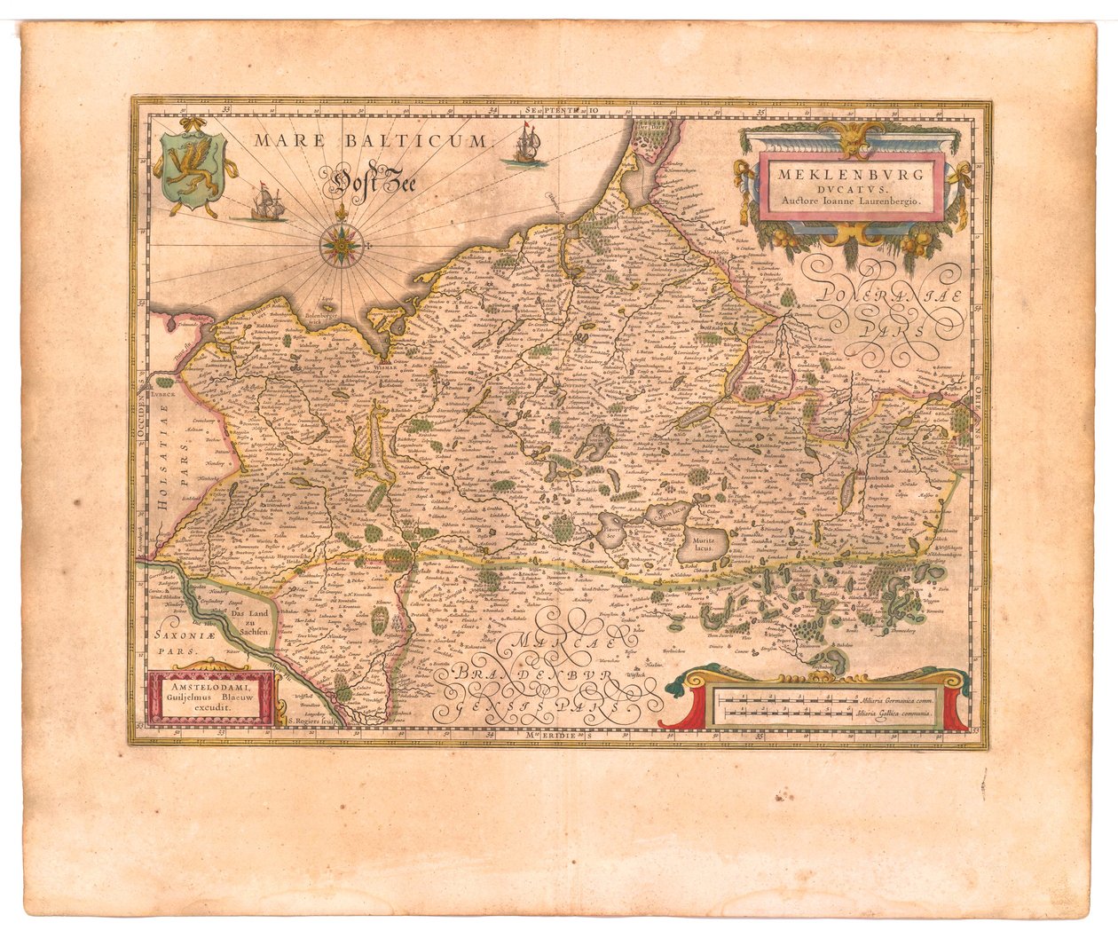 Hertugdømmet Mecklenburg av Willem Blaeu
