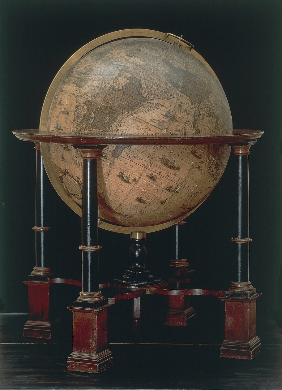 Jordkloden laget av Willem Blaeu, laget i Amsterdam av Willem Blaeu