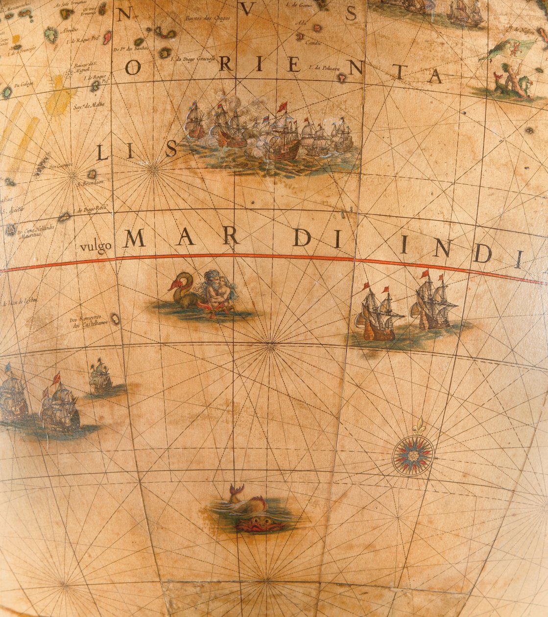 Store par bibliotekkloder, den jordiske 1645/48, den himmelske etter ca. 1630 av Willem Blaeu