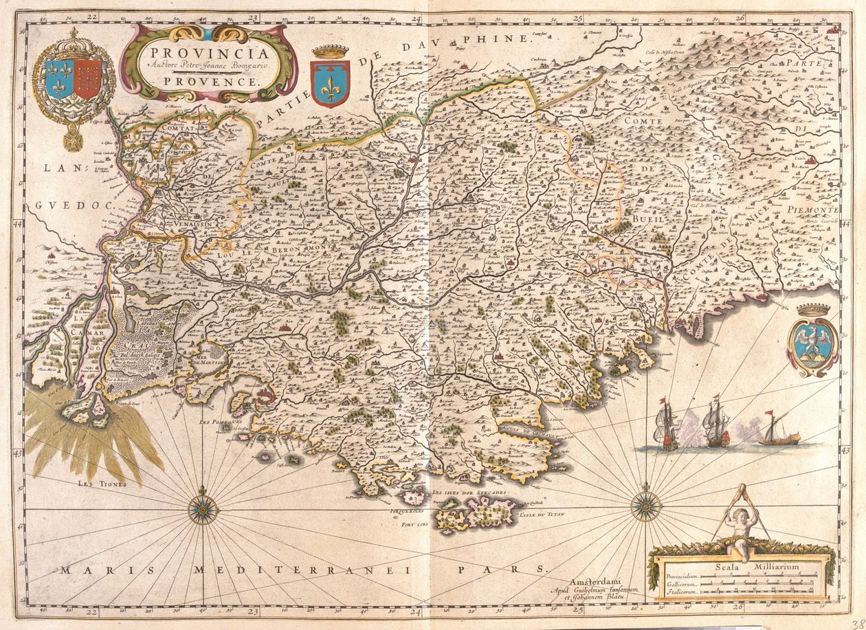 Provence, i #39;Theatrum Orbis Terrarum, sive Atlas Novus#39; av Willem Blaeu, Amsterdam av Willem Blaeu