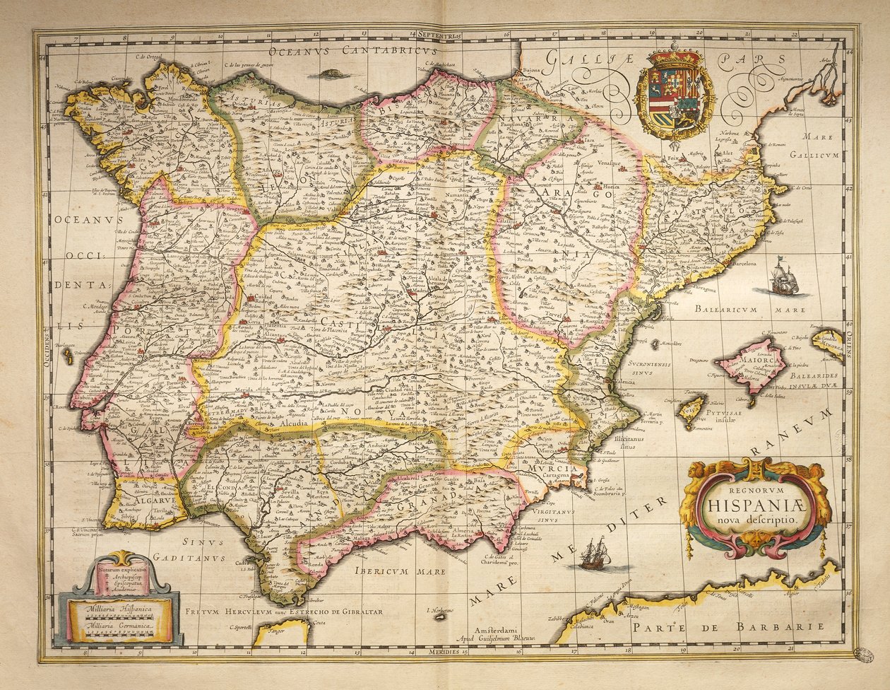Spania fra Theatrum Orbis Terrarum av Willem Bleau, Amsterdam av Willem Blaeu