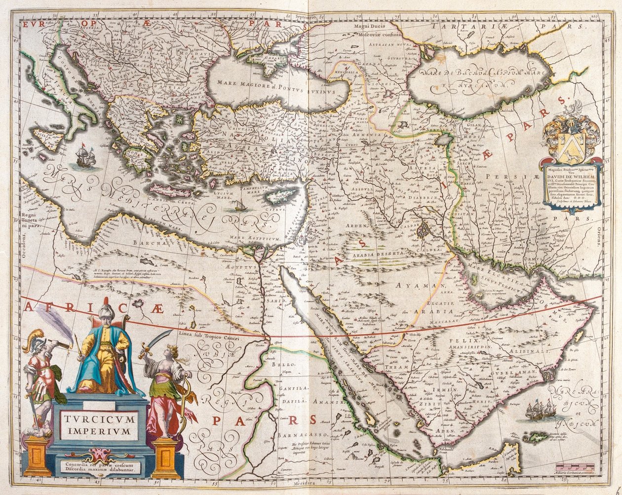 Tyrkisk imperium, i #39;Theatrum Orbis Terrarum, sive Atlas Novus#39; av Willem Blaeu, Amsterdam av Willem Blaeu
