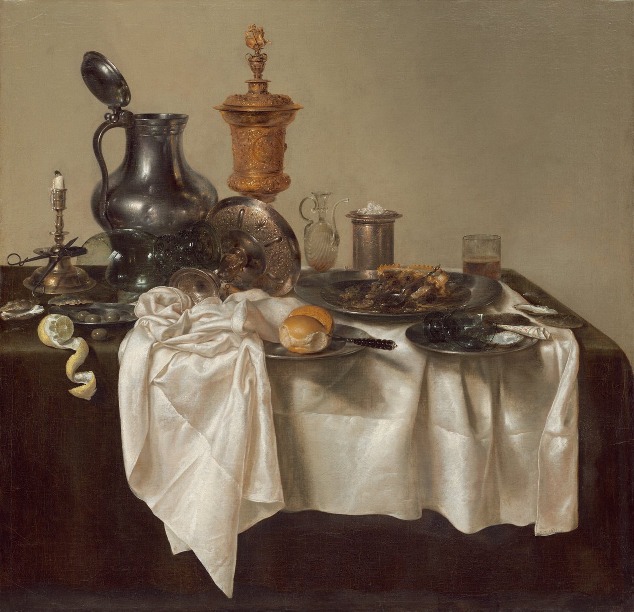 Bankettstykke med kjøttdeig av Willem Claesz. Heda