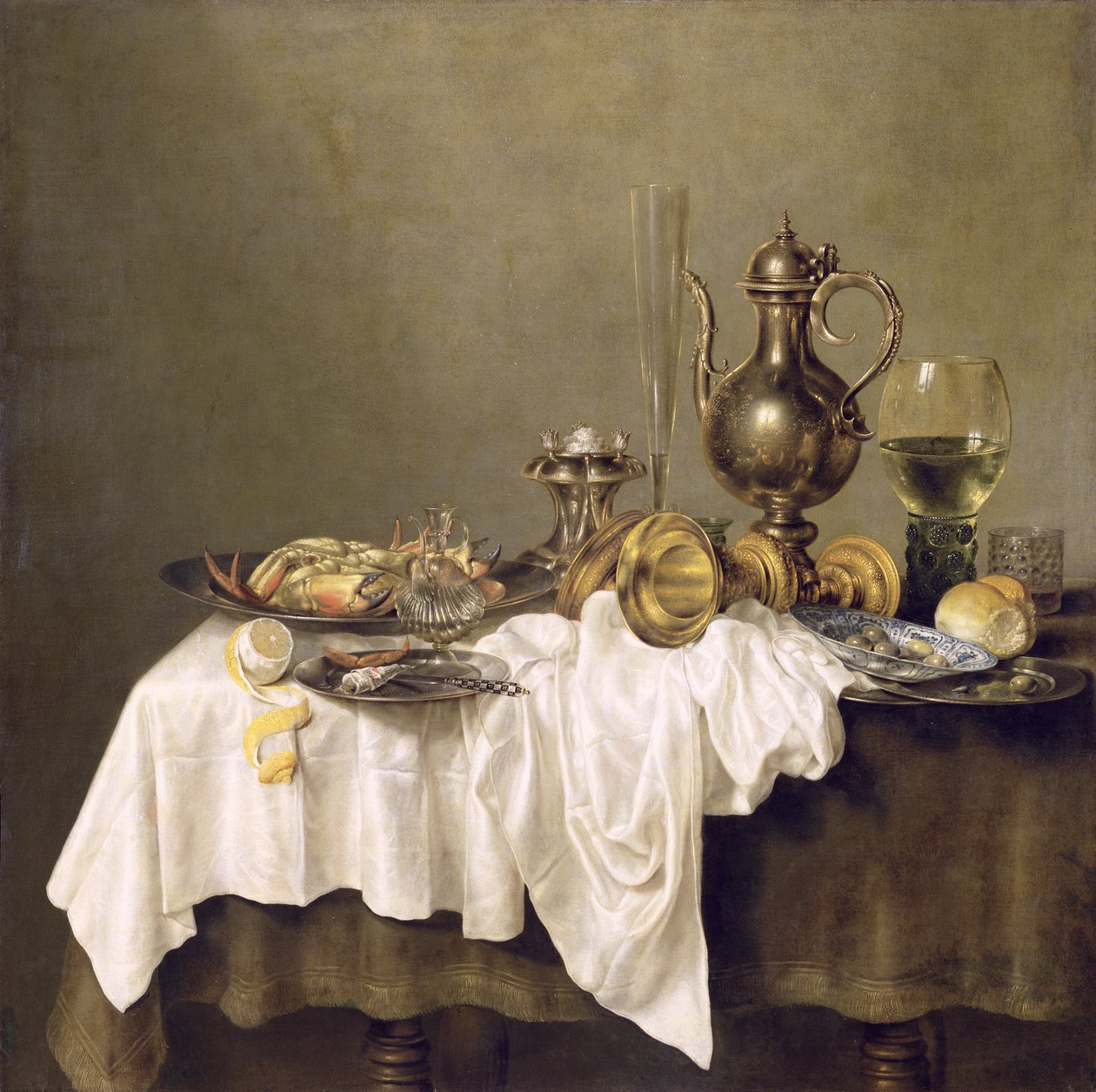 Frokost med en krabbe, 1648 av Willem Claesz. Heda