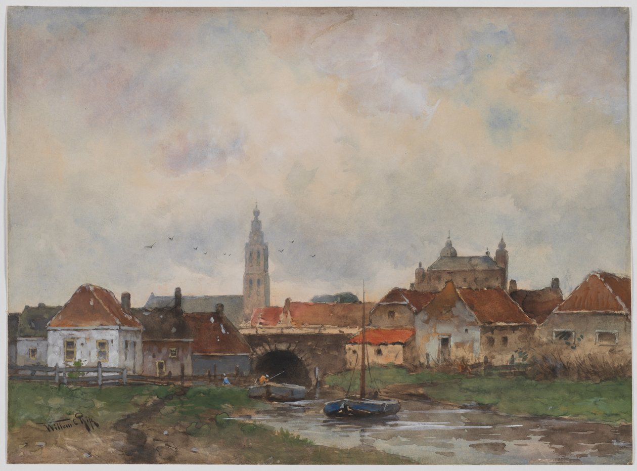 Øvre sluse ved Steenbergen av Willem Cornelis Rip