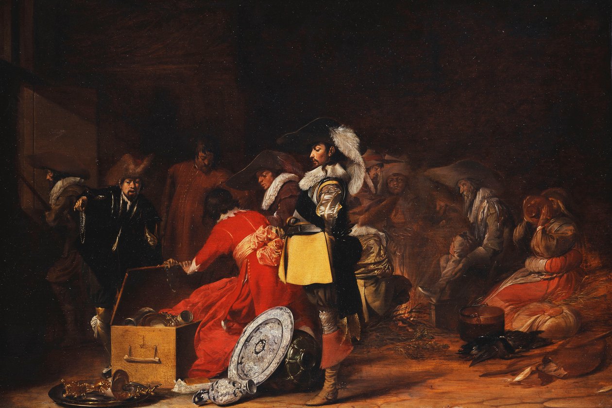 Soldater med plyndring av Willem Cornelisz Duyster