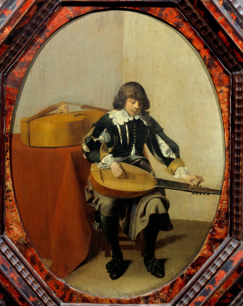 Ung musiker. Maleri av Willem Cornelisz Duyster (1600-1635) Ec. Hol. av Willem Cornelisz Duyster