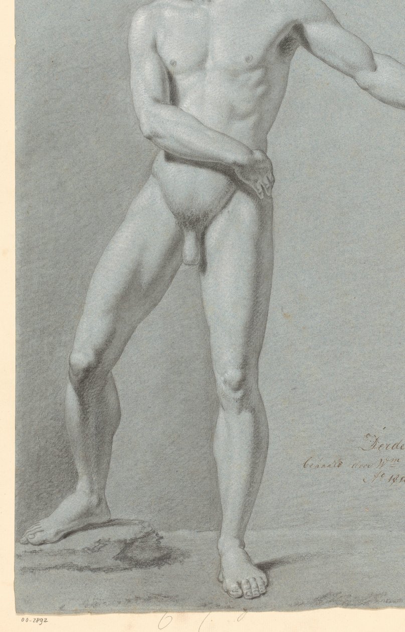 Stående naken mann, sett forfra (3. premie 1810) av Willem Grebner