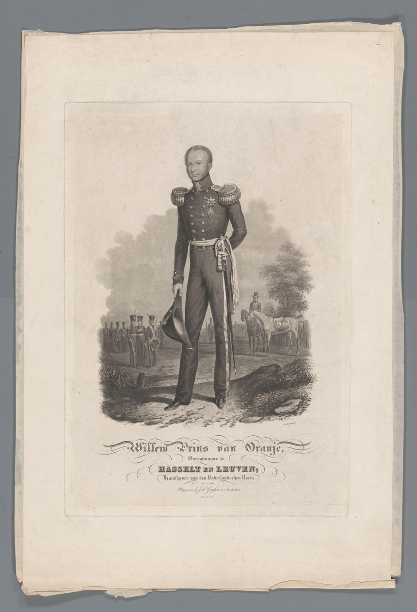 William Prince of Orange, Victor i Hasselt og Leuven, vedlikeholder av den nederlandske Roem (tittel på objekt) av Willem Hendrik Hoogkamer