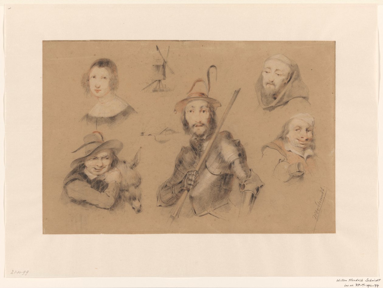 Figurer fra Don Quijote av Willem Hendrik Schmidt