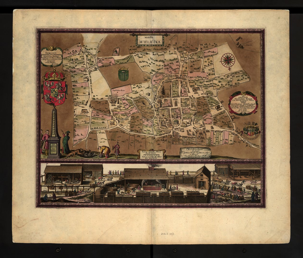 Bilde av Wieliczka saltgruve av Wilhelm Hondius, Polen av Willem Hondius